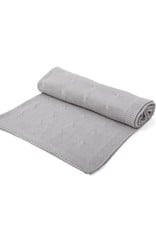 Crib Blanket cotton/wool Grey