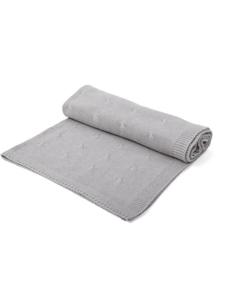 Crib Blanket cotton/wool Grey