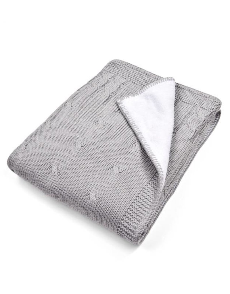 Ledikant deken gevoerd 100x135cm Grey