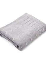 Cot blanket lined with teddy 100x135cm Grey