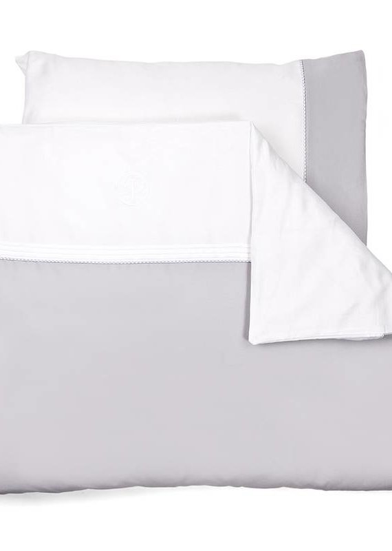 Duvet Cover Cot Oxford Grey