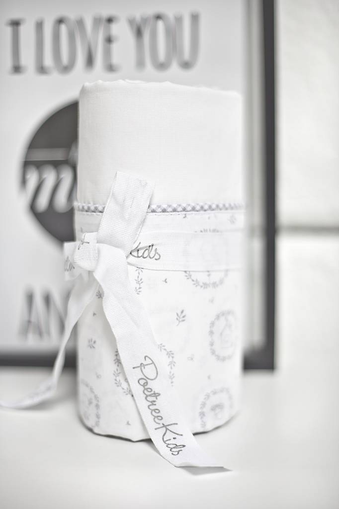 Drap de berceau Little Forest Grey
