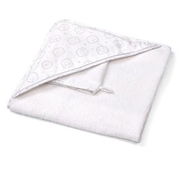 Hooded towel & washcloth Little Forest Grey