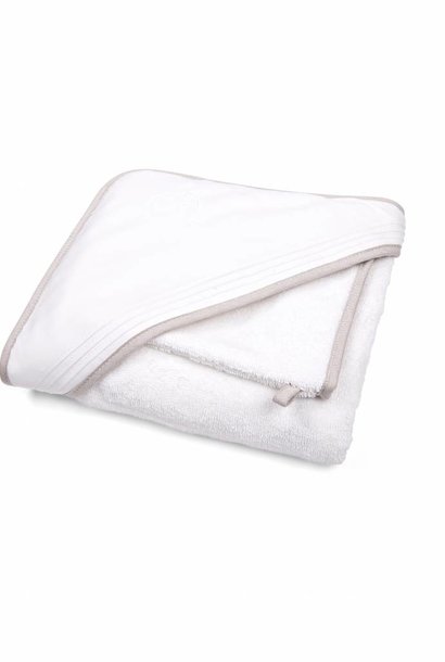 Hooded towel & washcloth Oxford Taupe