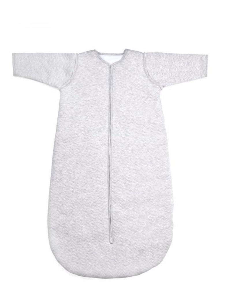 Jersey baby sleeping bag 90cm Chevron Light Grey Melange with detachable sleeves