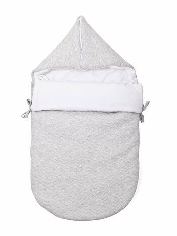 Nid d'ange bébé Chevron Light Grey Melange