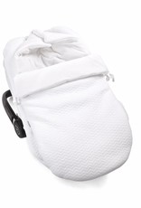 Baby footmuff Chevron White