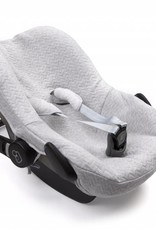 Car seat cover Chevron Light Grey Melange