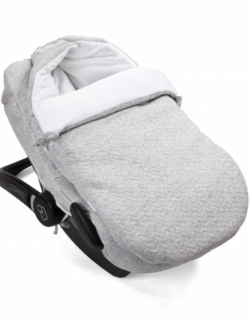 Car seat cover Chevron Light Grey Melange