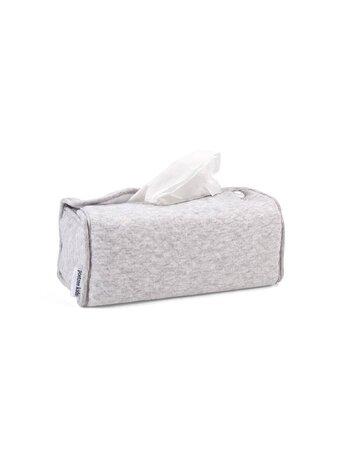 Tissue box hoes Chevron Light Grey Melange