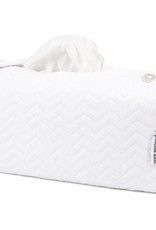 Kleenex Box Cover Chevron White