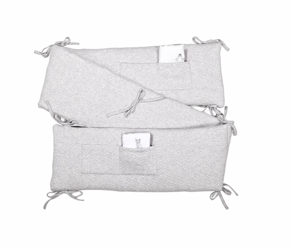 Box/bedomrander Chevron Light Grey Melange