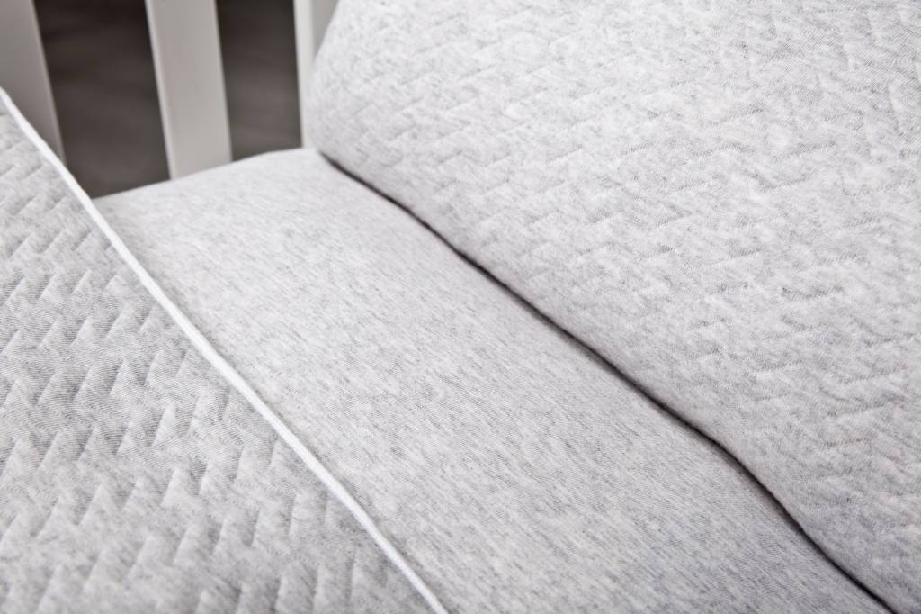 Housse de couette pour lit (100x135cm) Chevron Gris Clair Mélange