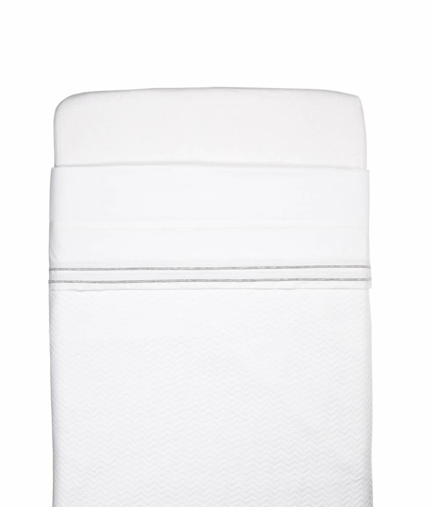 Couverture lit bébé Chevron White