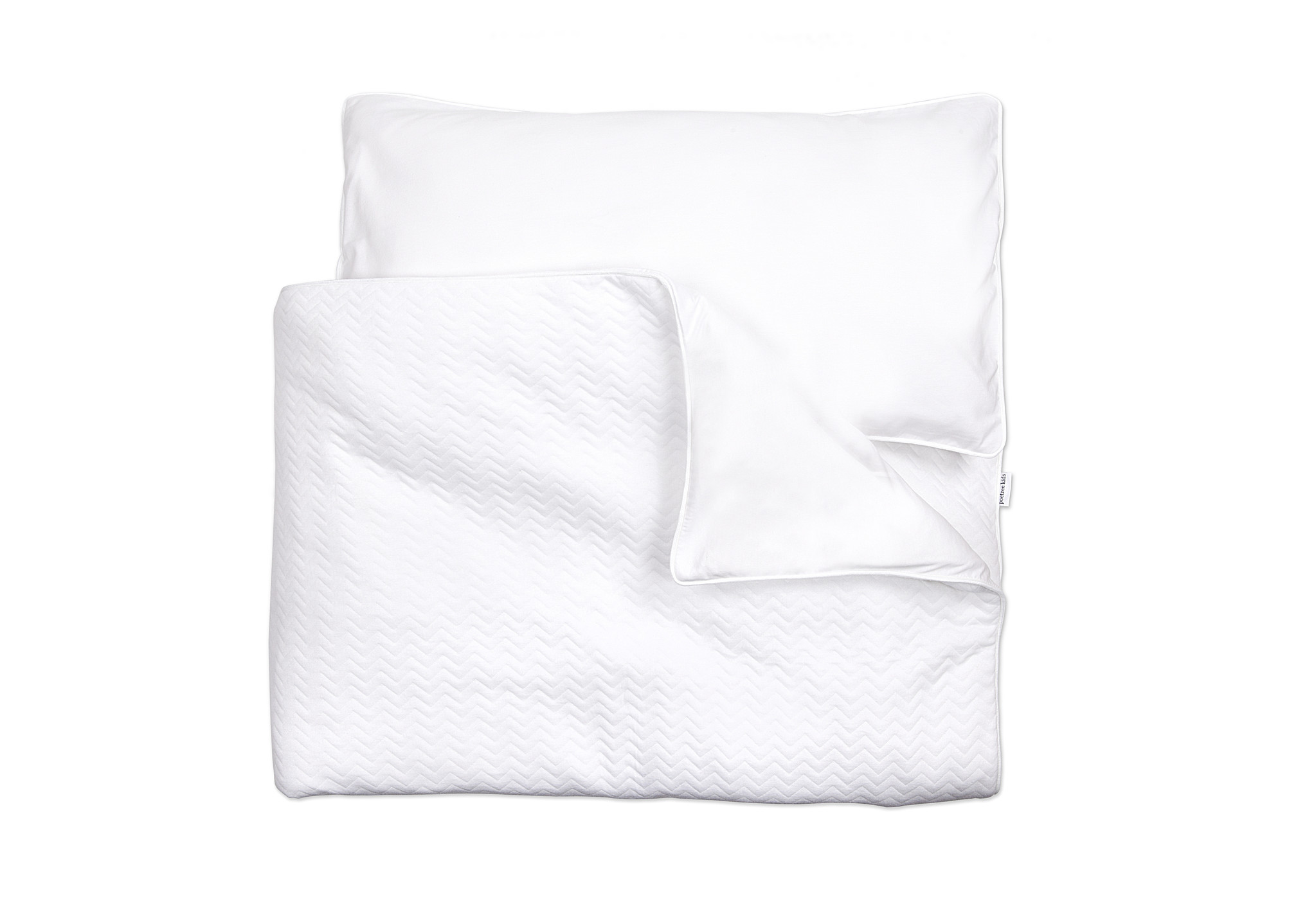 Wieg / Park Dekbedovertrek 80x80cm Chevron White