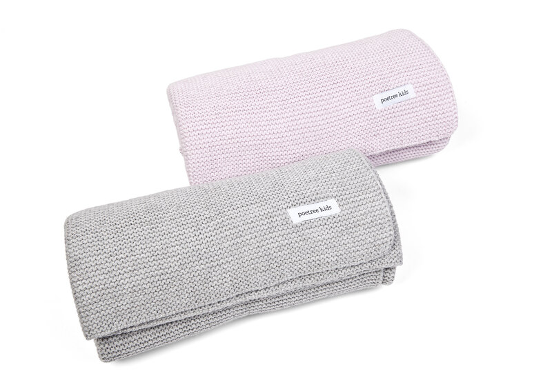 Ledikant deken met zachte glans Light Grey Melange