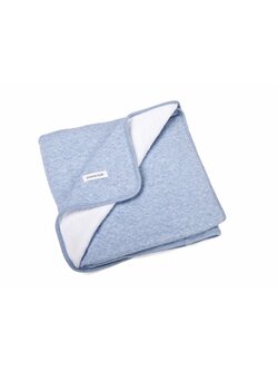 Cot Blanket lined Chevron Denim Blue