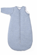 Jersey baby sleeping bag 70cm with detachable sleeves Chevron Denim Blue