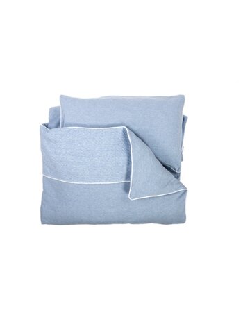 Housse de Couette Chevron Denim Blue