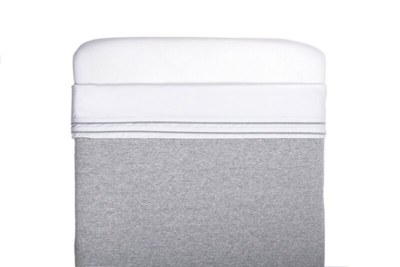 Crib blanket lined Star Grey Melange