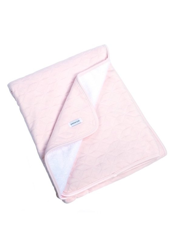 Crib blanket lined Star Soft Pink