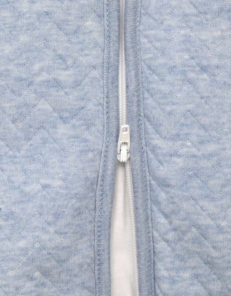 Sac de couchage bébé en jersey 90cm avec manches détachables Chevron Denim Blue