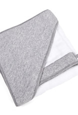 Hooded towel & washcloth Star grey melange