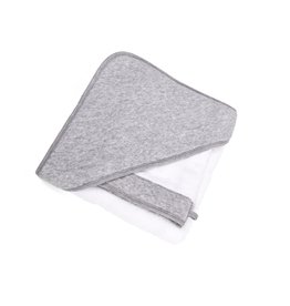 Hooded towel & washcloth Star grey melange