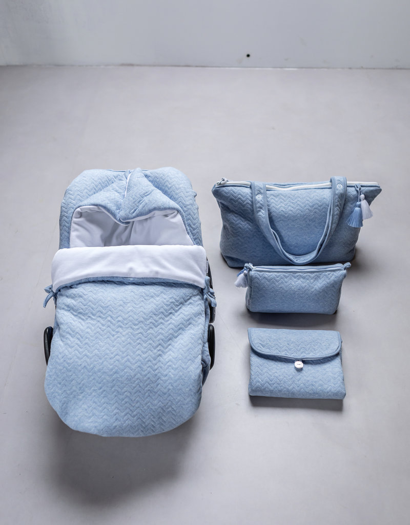 Trousse de toilette Chevron Denim Blue