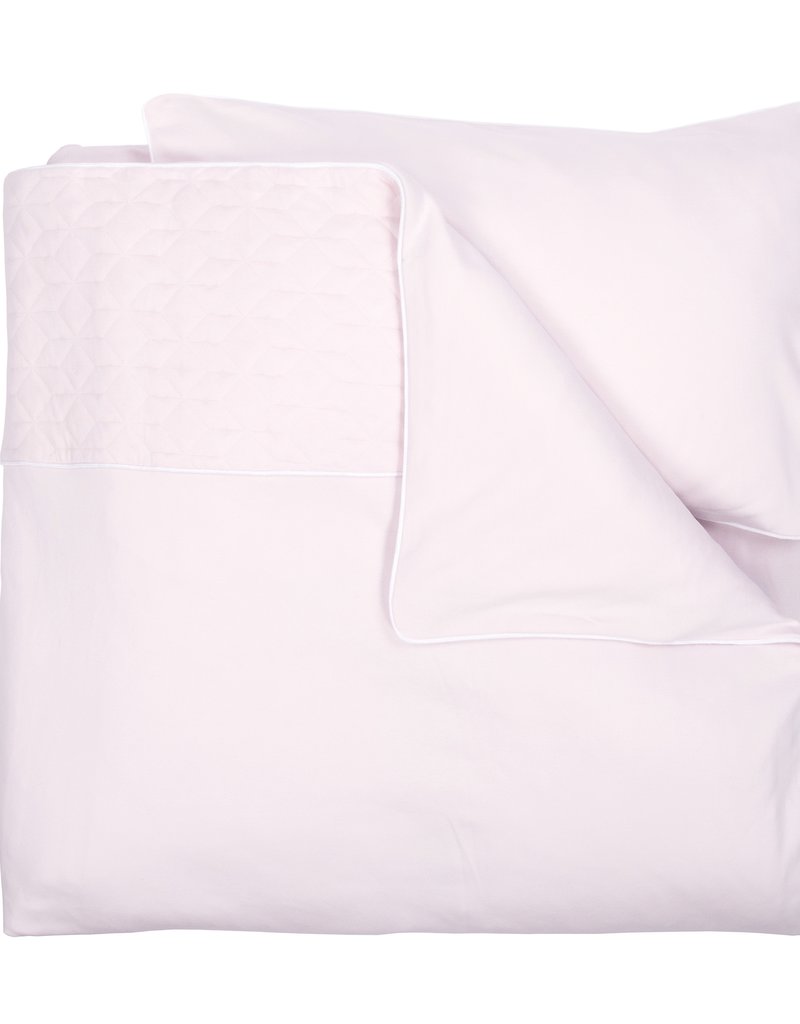 Crib / Playpen Duvet Cover set 80x80cm Star Soft Pink