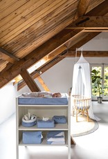 Housse boîte à mouchoirs Chevron Denim Blue