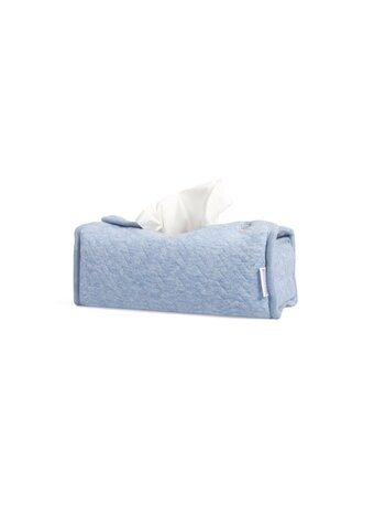 Housse boîte à mouchoirs Chevron Denim Blue