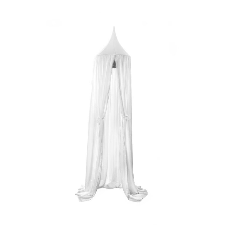 Canopy with grey tassels for crib/cot or playpen