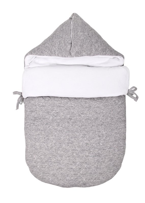 Baby footmuff Star Grey Melange