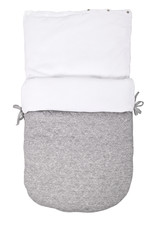 Baby footmuff 5 point belt Star Grey Melange