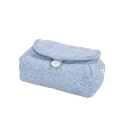 Housse de lingettes pour bébé Chevron Denim Blue