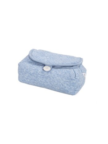 Housse de lingettes pour bébé Chevron Denim Blue