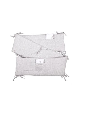 Tour de parc/lit Chevron Light Grey Melange