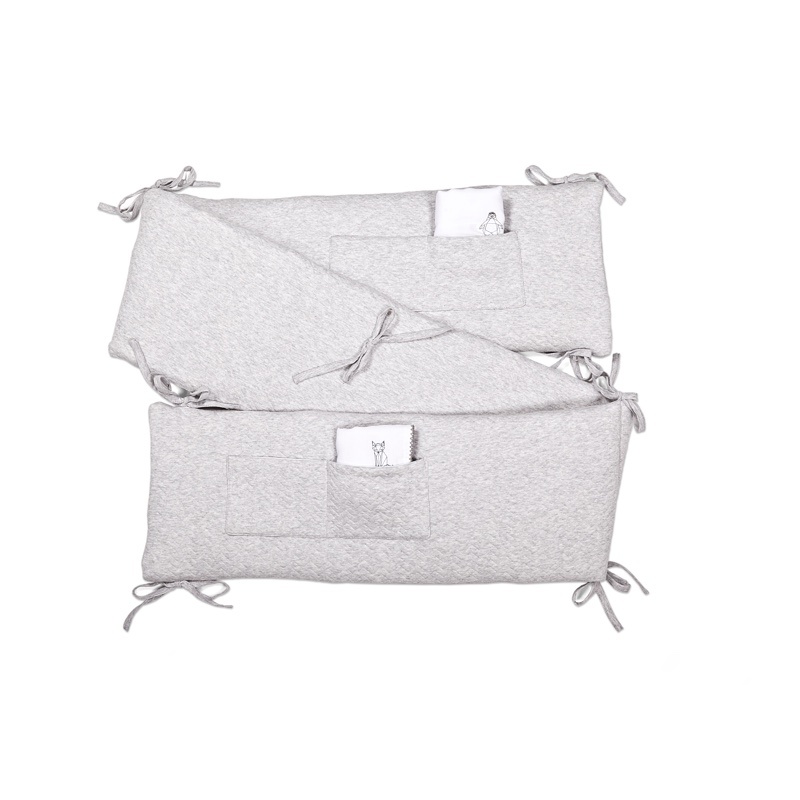 Box/bedomrander Chevron Light Grey Melange