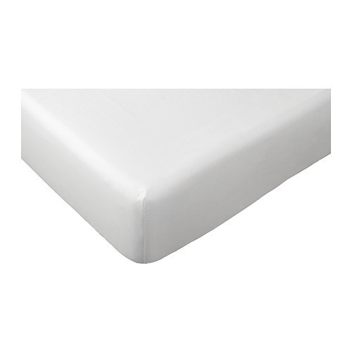 NATTJASMIN Fitted sheet, white, Queen - IKEA