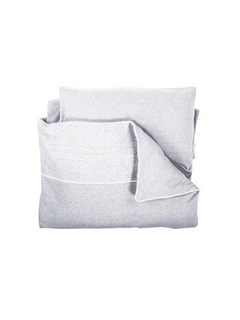 Housse de Couette Lit Chevron Gris Clair Mélange