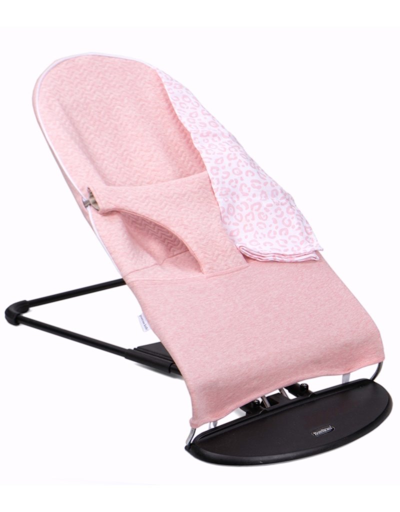 Housse de protection pour transat bébé Babybjörn Chevron Pink Melange