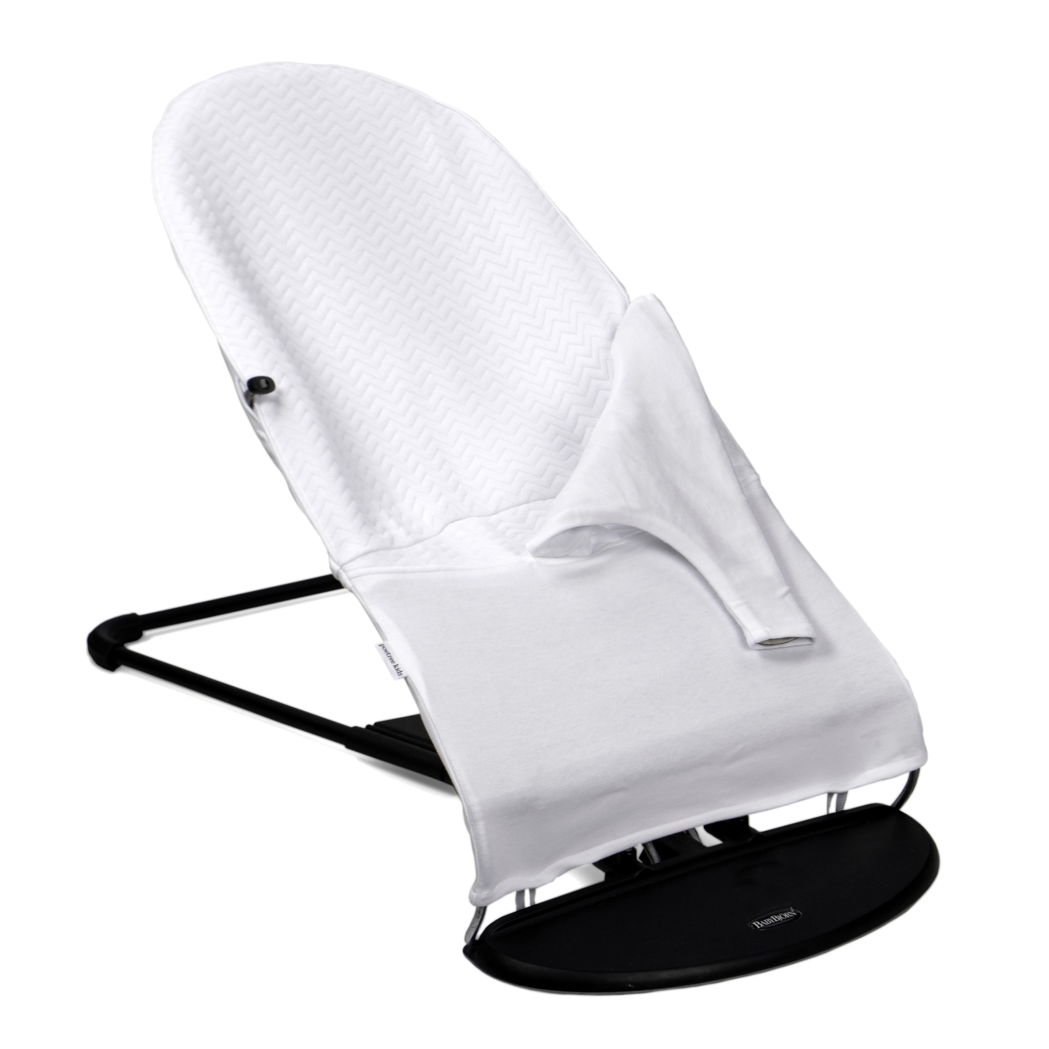Beschermhoes voor de Babybjörn wipstoel Chevron White