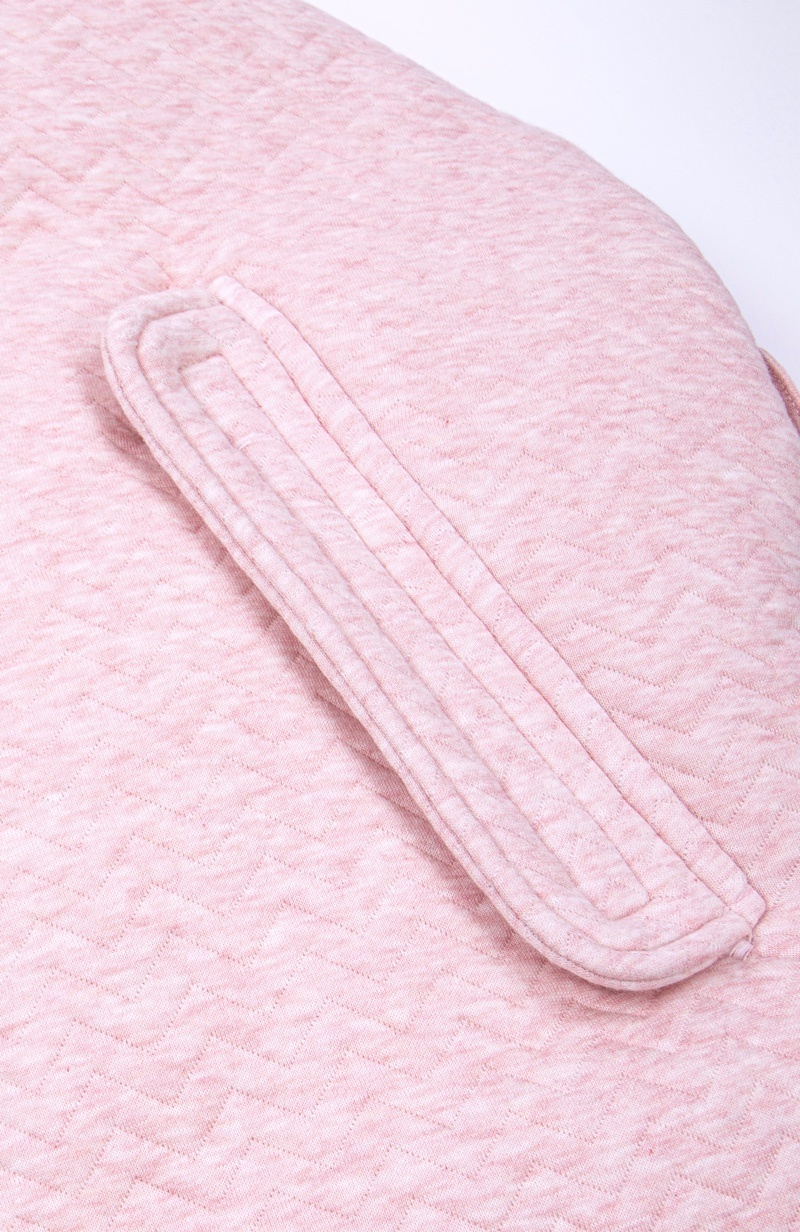 Baby footmuff 5 point belt Chevron Pink Melange