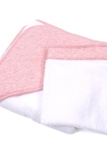 Cape de bain & gant de toilette Chevron Pink Melange