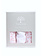 3 Linges en coton Blanc imprimé léopard Pink