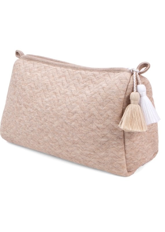 Toiletry bag Chevron Light Camel