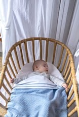 Couverture bébé berceau Chevron Denim Blue