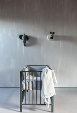 Crib blanket lined Light grey melange