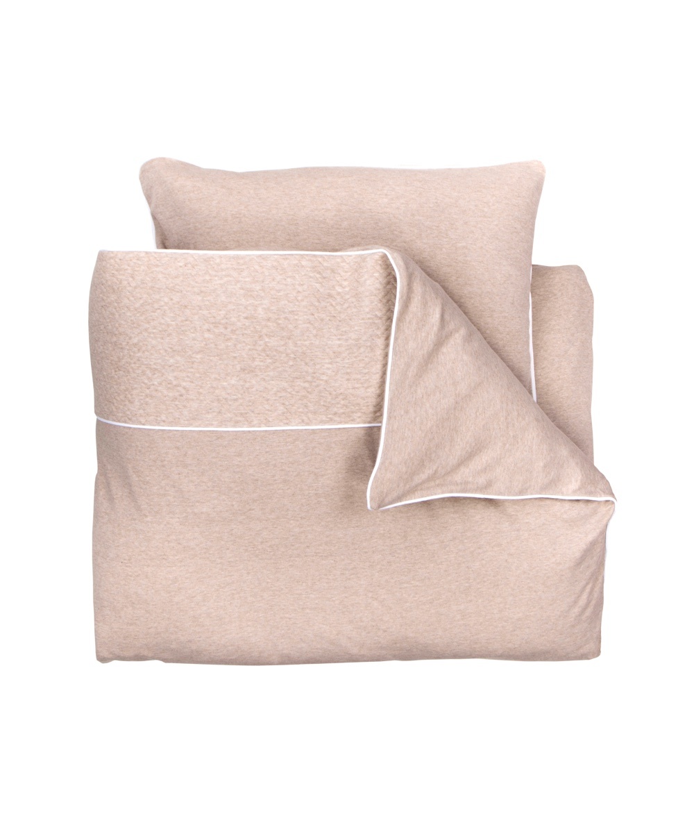 Wieg / Park Dekbedovertrek 80x80cm & kussensloop Chevron Light Camel